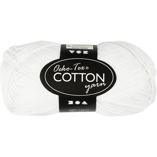 Creativ Company - CC Baumwollgarn 8/4 50g Weiß | GoedkoopsteHobby