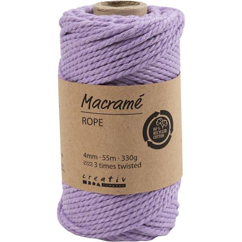 Creativ Company - CC Macrame Cord 4 mm 55 m Purple | GoedkoopsteHobby