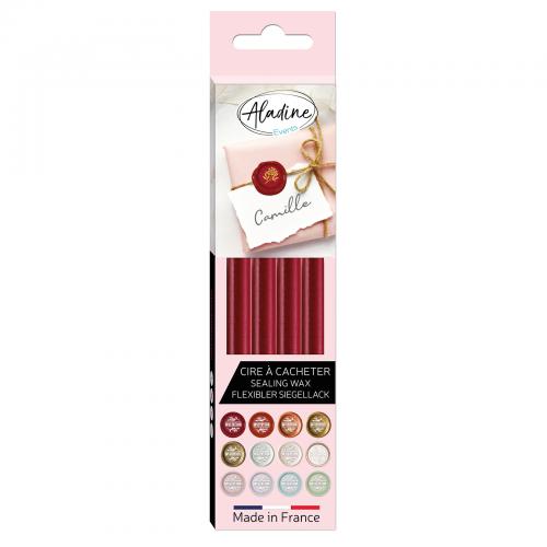 Aladine Zegel Wax Sticks Set 4 stuks Paars Rood | GoedkoopsteHobby