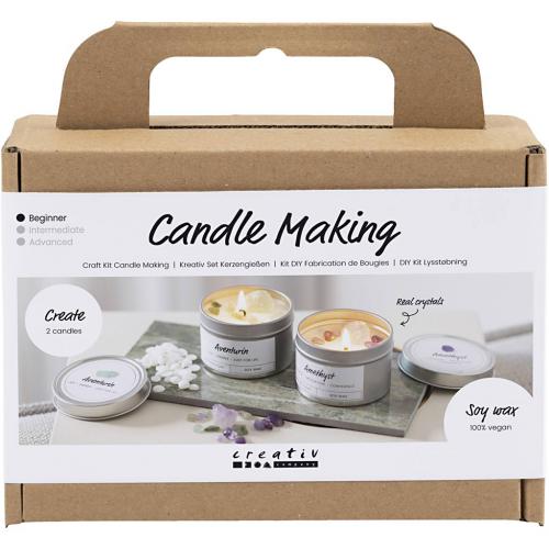 CC Mini Hobbyset Kaarsgieten Sojakaars met Kristallen | GoedkoopsteHobby