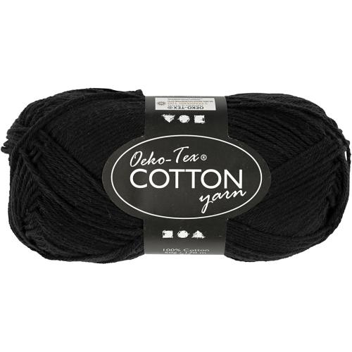 Creativ Company - CC Katoengaren 8/8 50 gr - Zwart | GoedkoopsteHobby