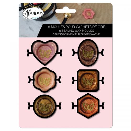 Aladine Zegel Wax Stempel Mallen 6 stuks - Polymeerklei / Boetseerklei