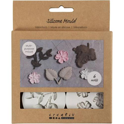 Gereedschap CC Siliconen Vormen Bloemen Bladeren H:0.5cm - Boetseerklei