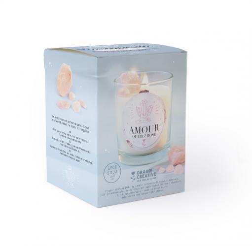 Graine Creative - GC DIY Kit Gemstone Therapy Candle Making Rose Quartz | CheapestHobby