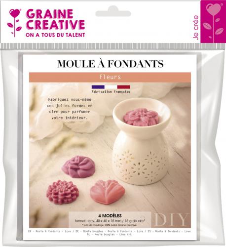 Graine Creative - GC Scented Wax Melt Mold 4x4x1.5 cm Flowers 4 pieces | CheapestHobby