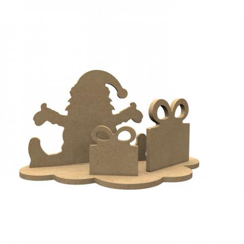 Gomille - MDF Figuren Kerstman Set 24x13 cm | GoedkoopsteHobby