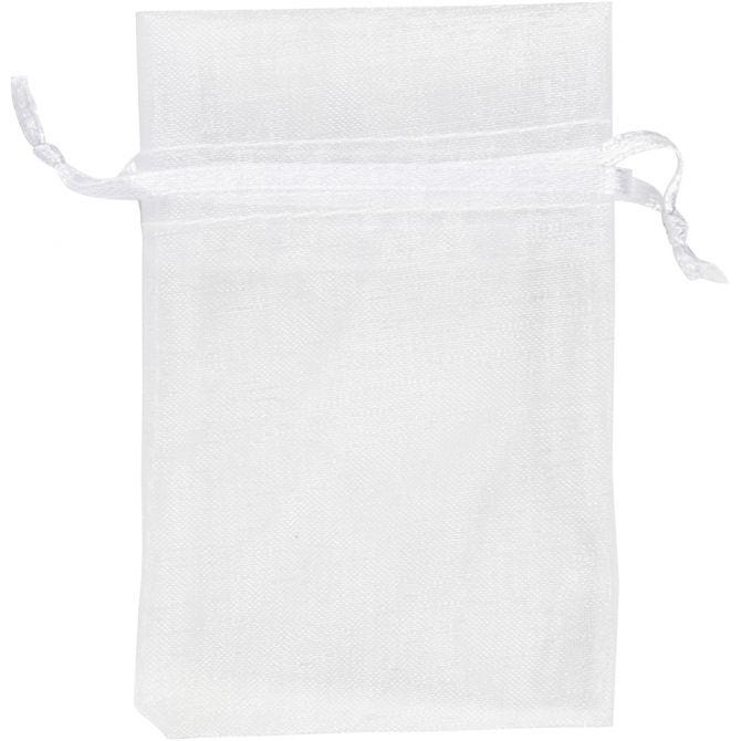 Organza Bags 7x10 cm White 10 pieces