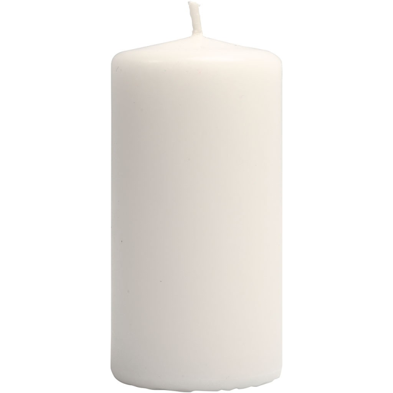 Candle h:10 cm White 6 pieces