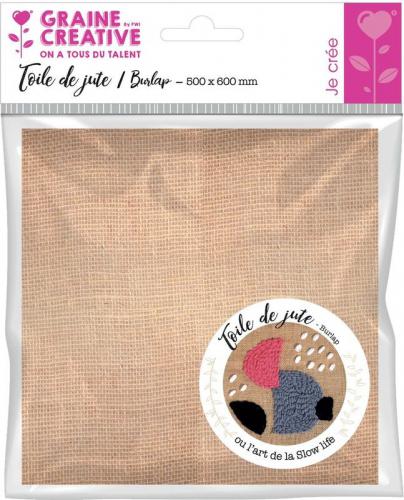 Graine Creative - GC Jute Stoff 50x60 cm | GoedkoopsteHobby
