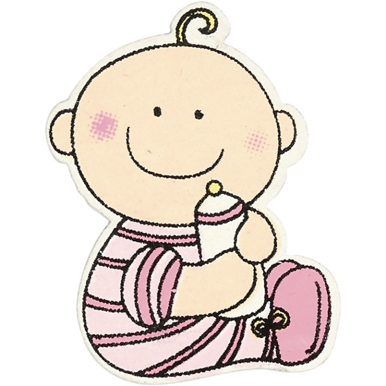Happy Moments Houten Baby Roze