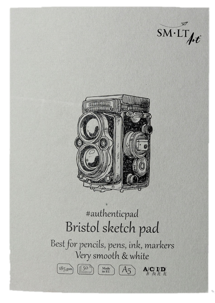 SMLT Papierblok Bristol A5 185gr 50 vel