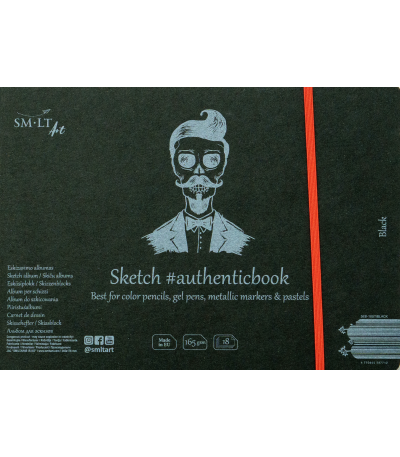 SMLT Sketch Album 24.5x17.6 cm 165gsm 18 sheets Black