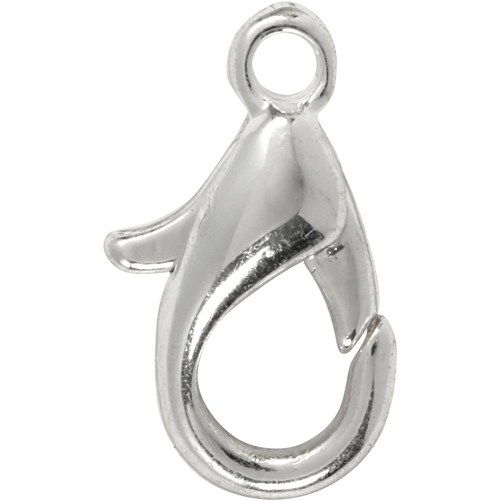 CC Lobster Clasp 10mm Silver 10 pieces