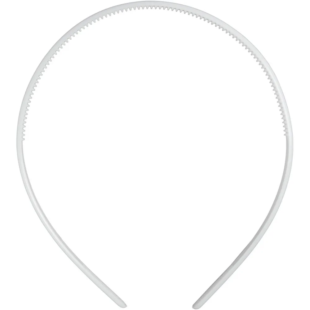 CC Kunststoff-Haarbänder 8 mm Weiß 5 Stück