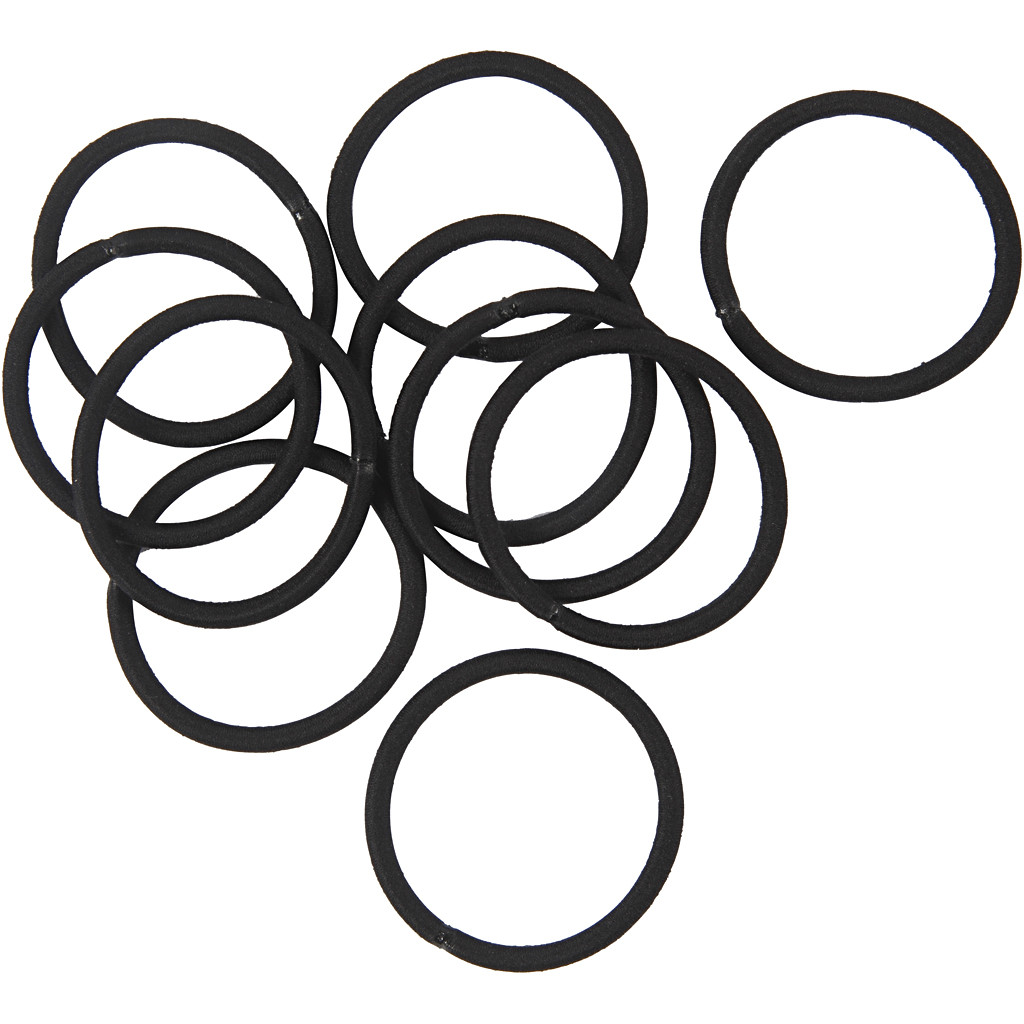 CC Hair Elastics 45mm Black 10 pieces
