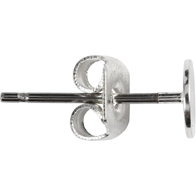 CC Ohrstecker 13 mm 100 Stück Versilbert