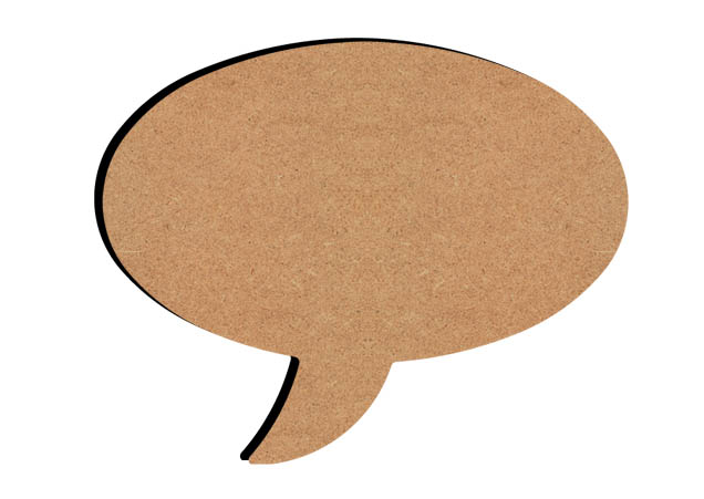MDF Figur Sprechblase 15 cm