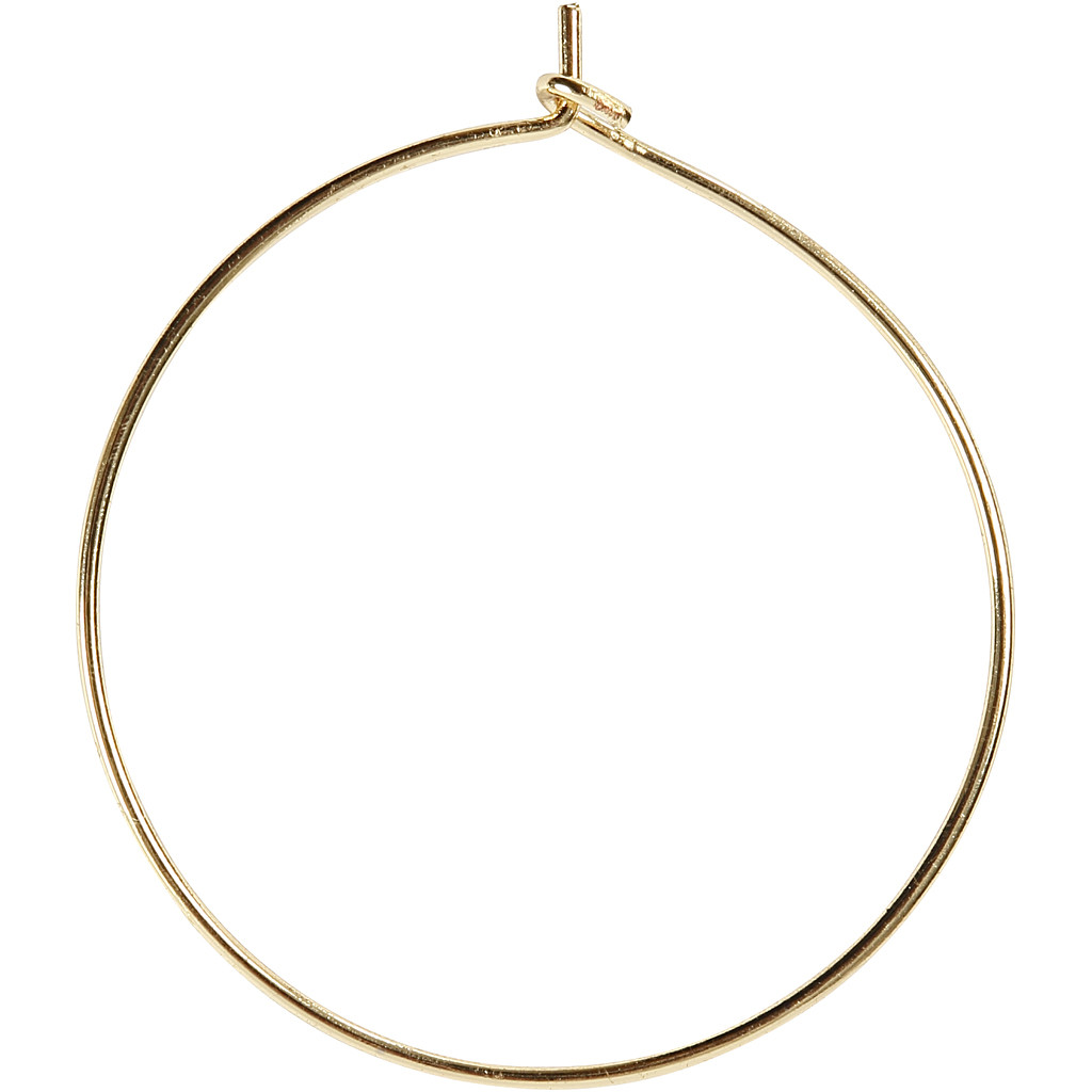 CC Oorbellen Rond 30 mm Goud 6 stuks