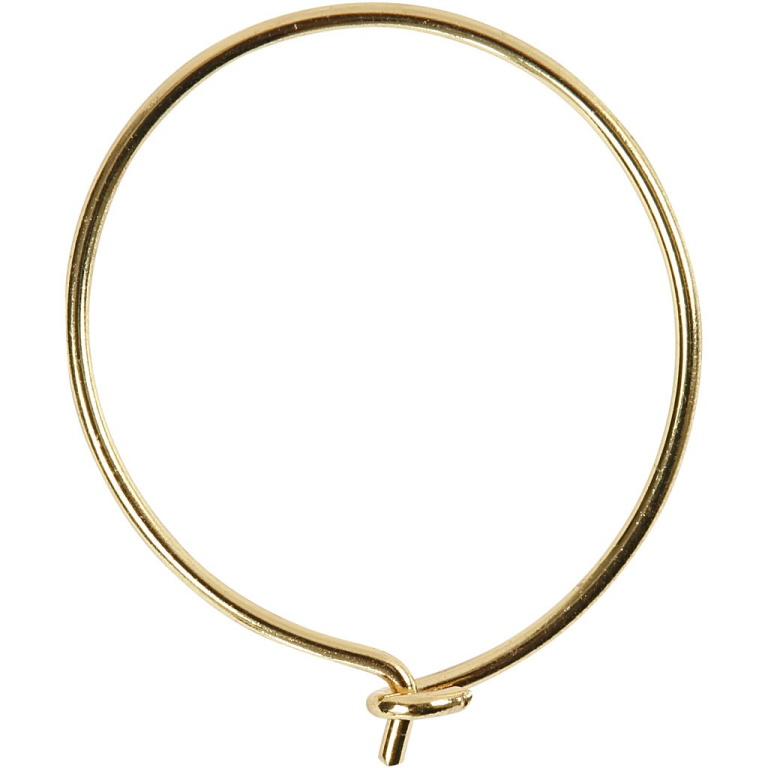 CC Earrings Round 20 mm Gold 8 pieces