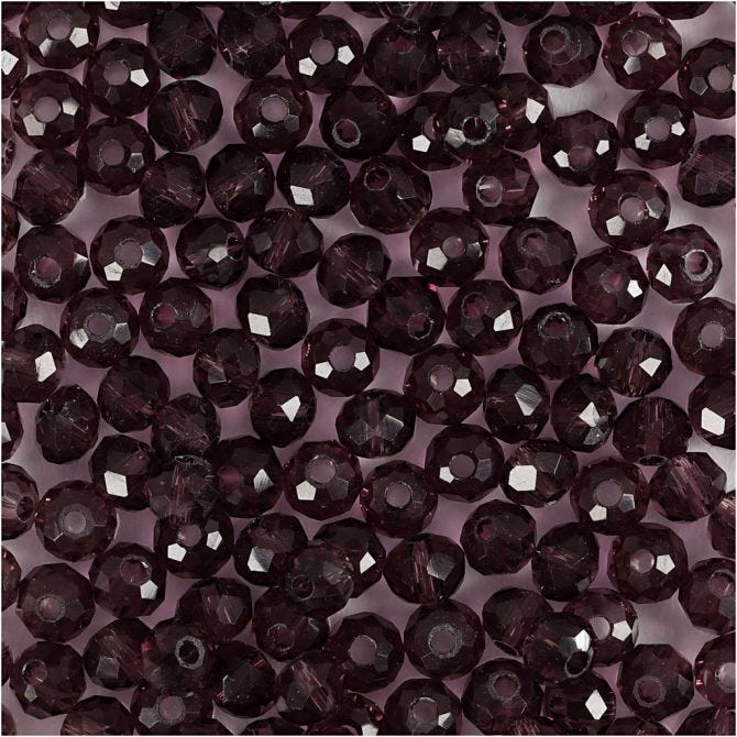CC Facet Kralen 4 mm Paars 45 stuks