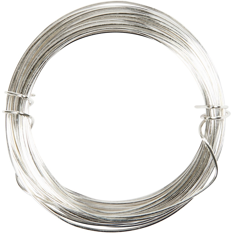 CC Silver-Plated Metal Wire 0.8 mm Silver 6 m