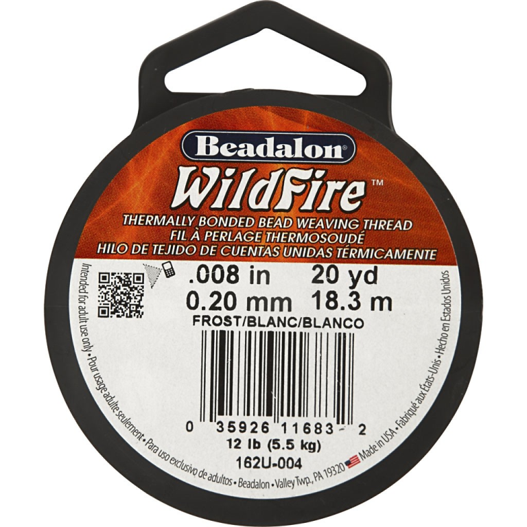 Beadalon Wildfire Schmuckfaden 0,2 mm Weiß 18,3 m
