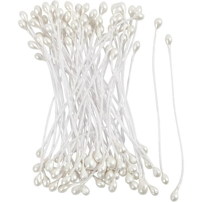 CC Bloemmeeldraden 6 cm Wit 100 Stuks