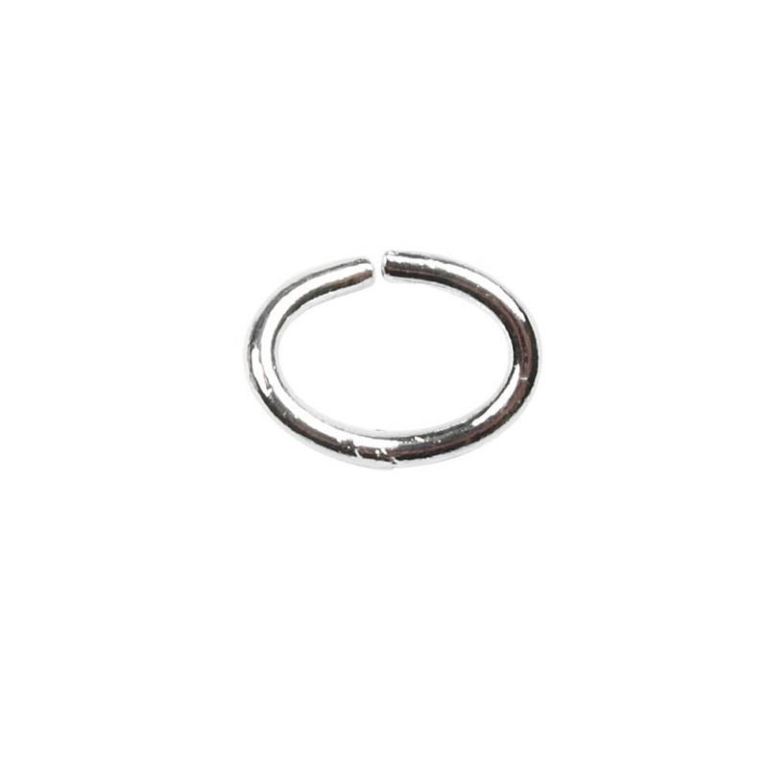 CC Biegeringe Oval 4,6 mm Silber 40 Stück