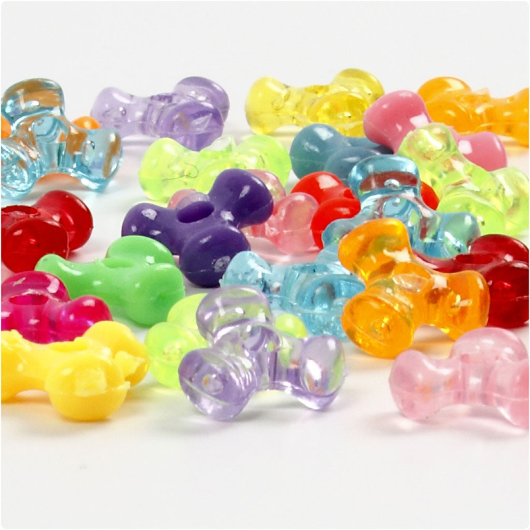CC Plastic Kralen Tri-kralen 10 mm Multi 200 stuks