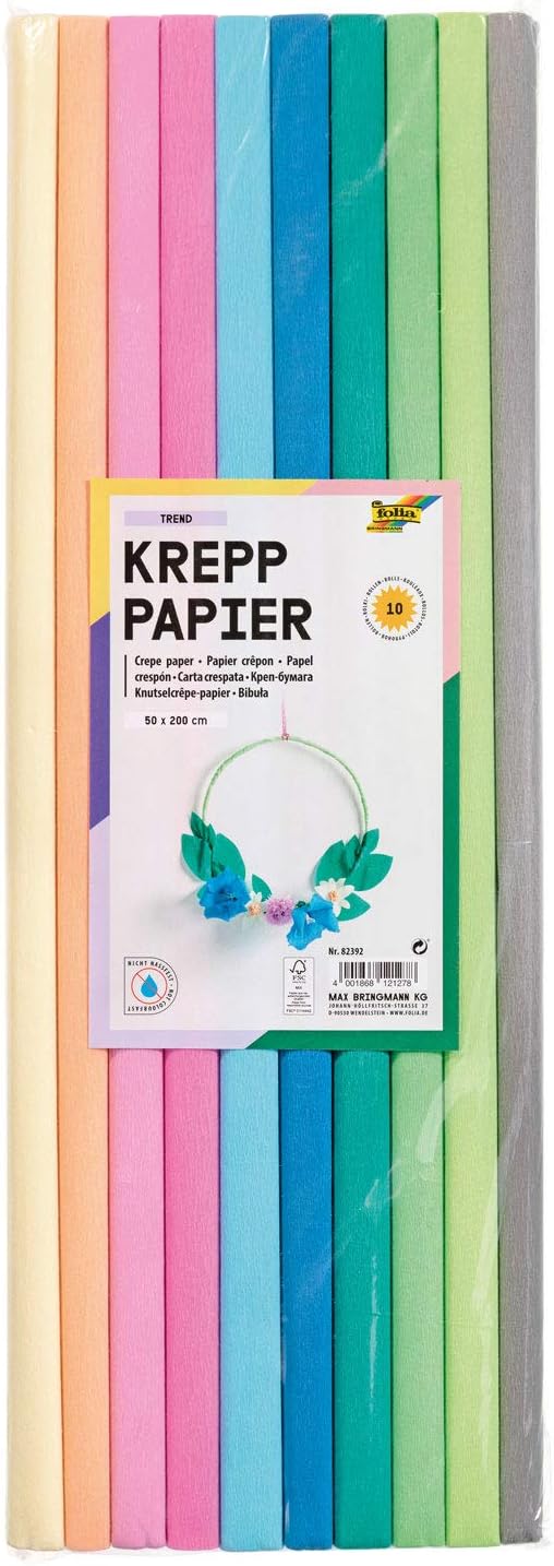 Folia Crepe Paper Trend 50 x 200 cm 10 Colours