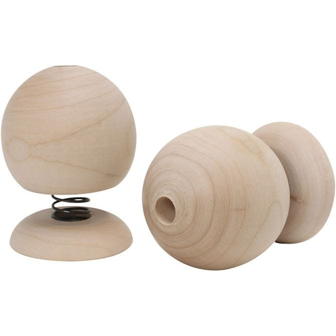 CC Houten Stuiterfiguur 7,5x5 cm 12 stuks