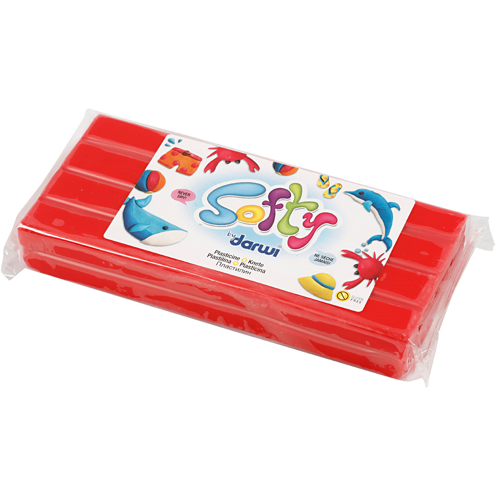 CC Softy Boetseerklei Plasticine 500 gr Rood