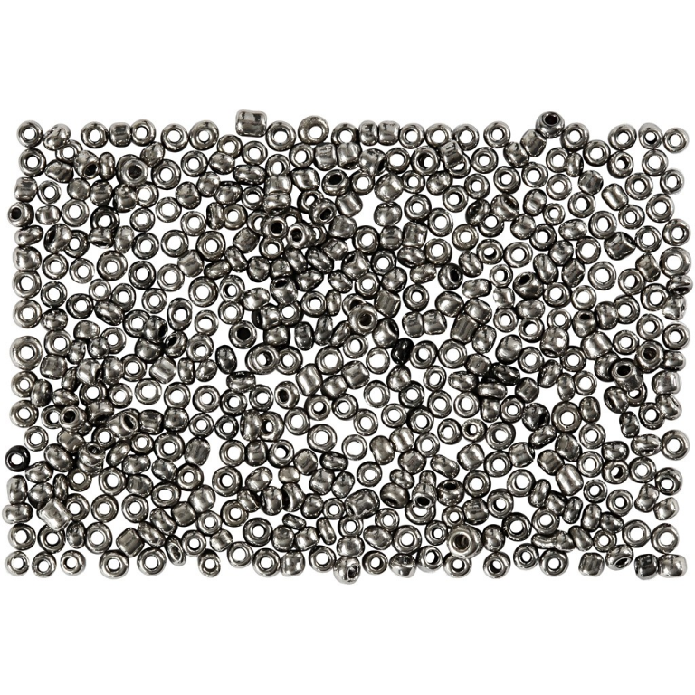 CC Rocailles 1,7 mm Metall Grau 25 gr