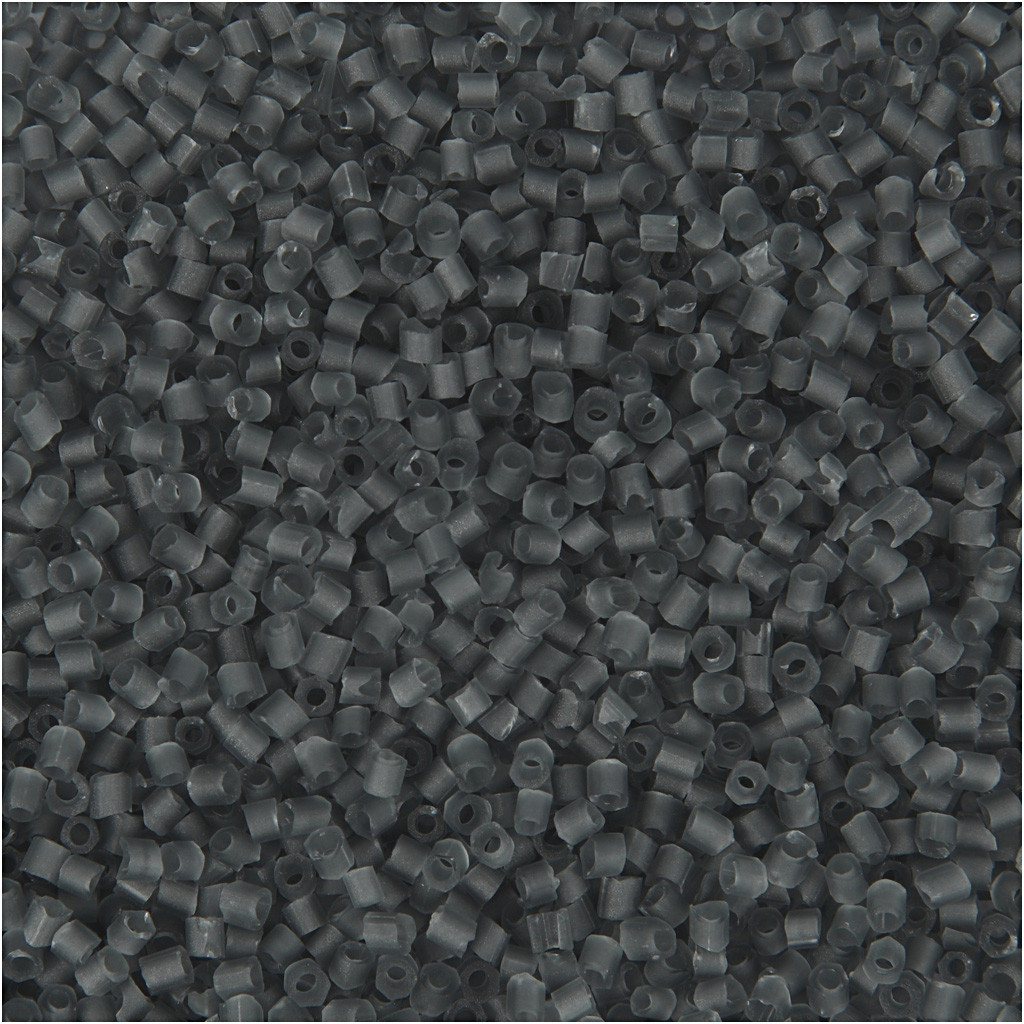 CC Rocailles 2-cut 1,7 mm Transparant Grijs 25 gr
