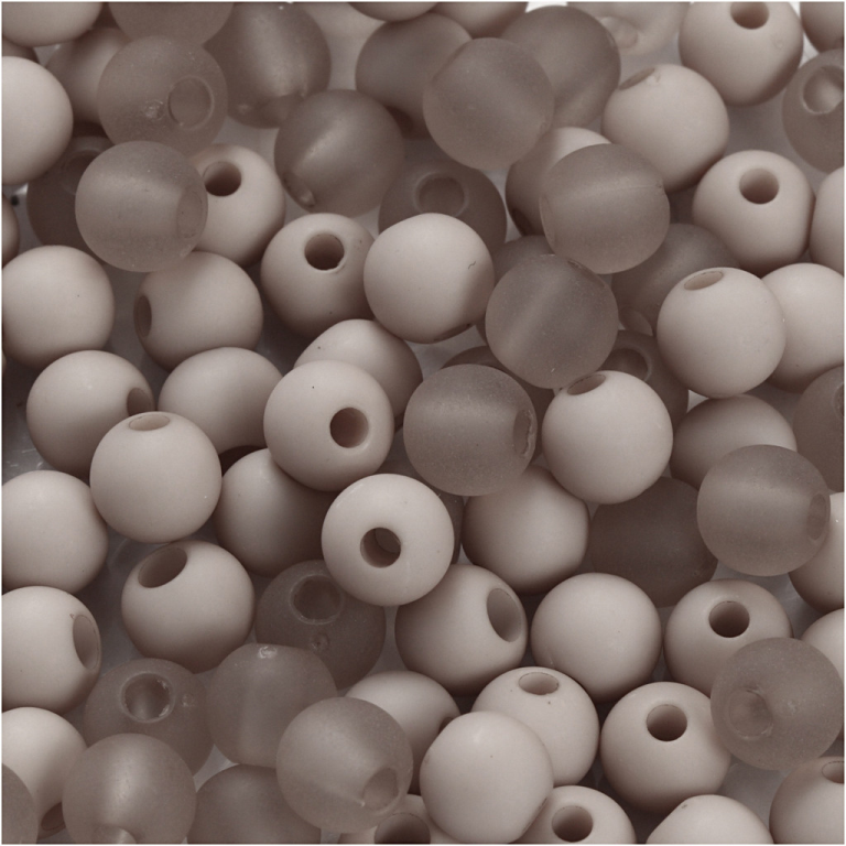 CC Plastic Kralen 6 mm Lichtgrijs 150 stuks