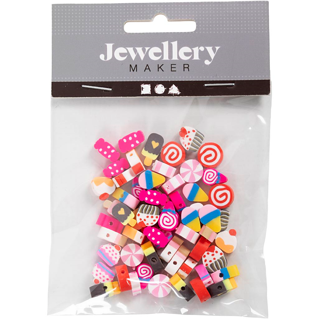 CC Clay Beads Sweets 10 mm 60 pieces