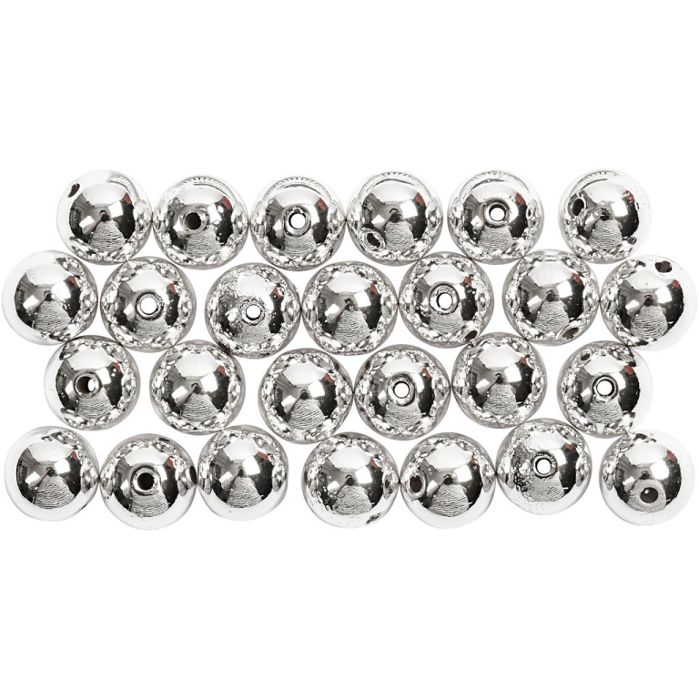 CC Wachsperlen 8 mm Silber 50 Stück