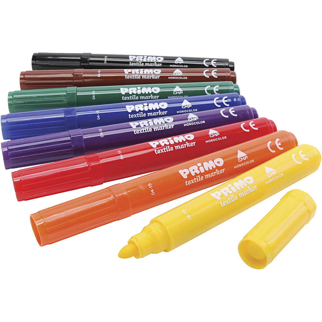 Primo Textielstiften 8 stuks