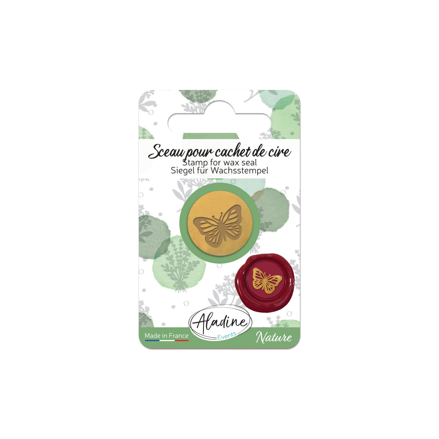 Aladine Zegel Wax Stempel Vlinder