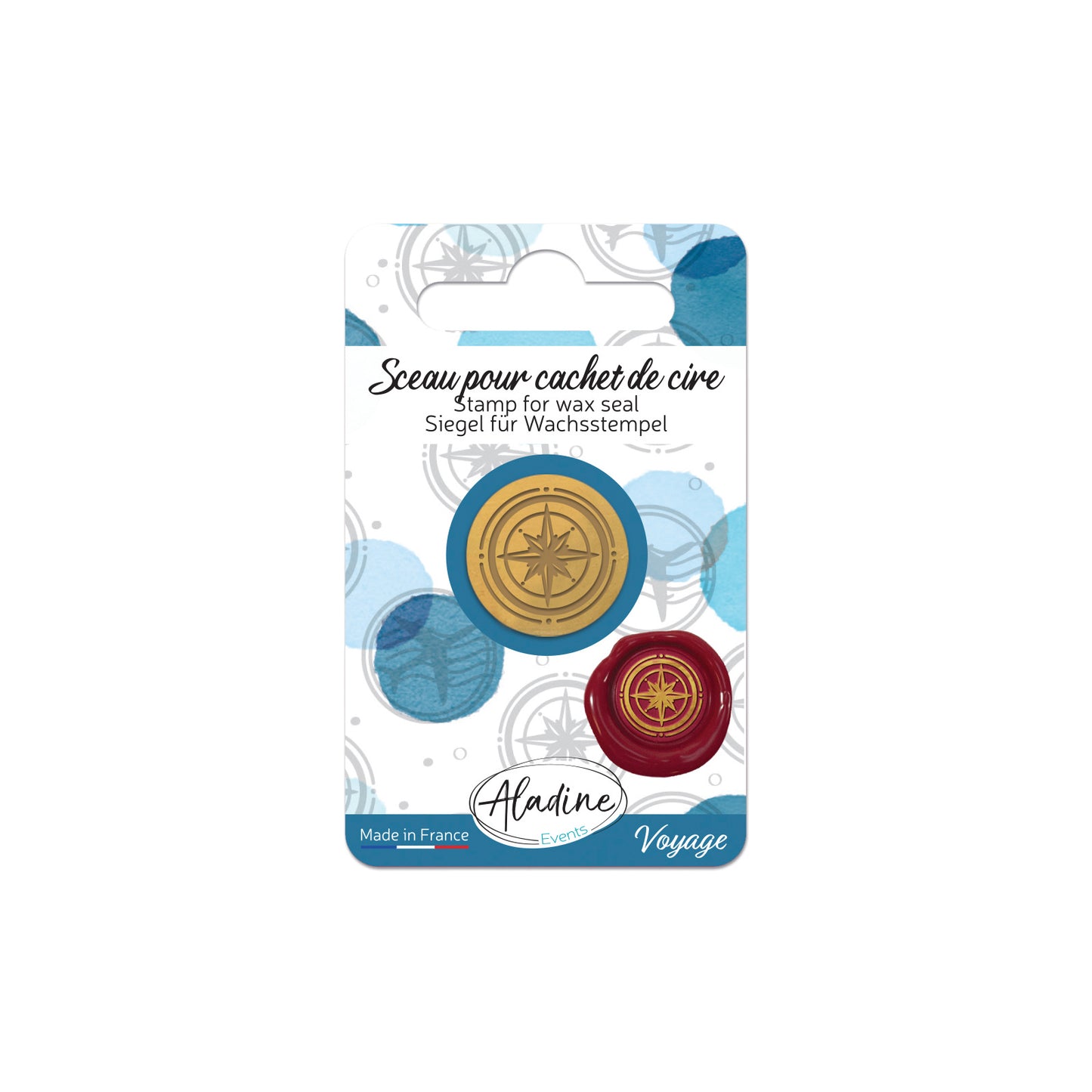Aladine Siegelwachs Stempel Kompass