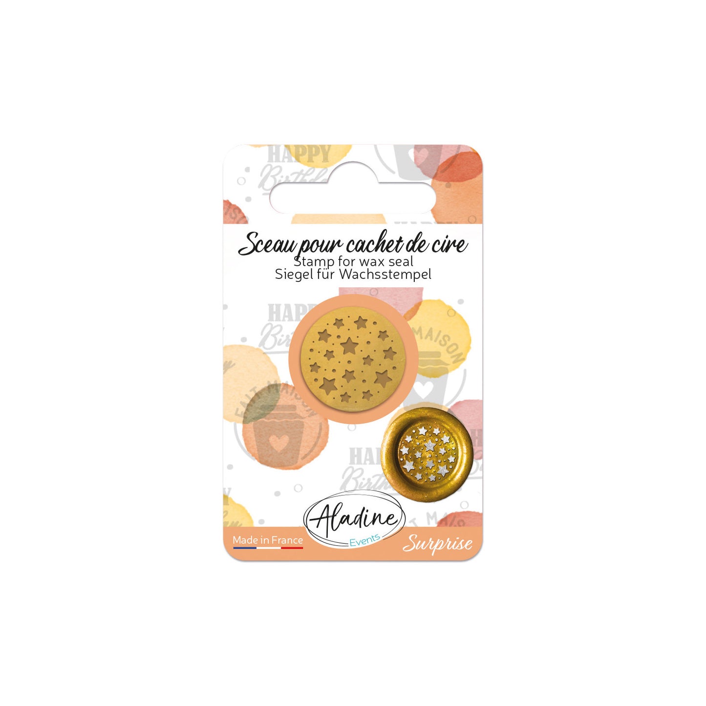 Aladine Sealing Wax Stamp All Over Stars
