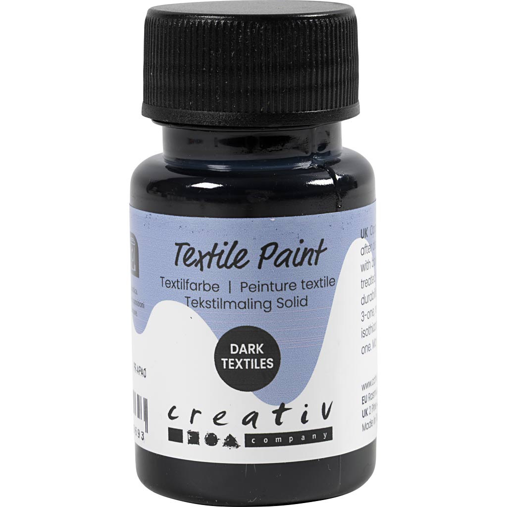 CC Textilfarbe Deckend Schwarz 50ml