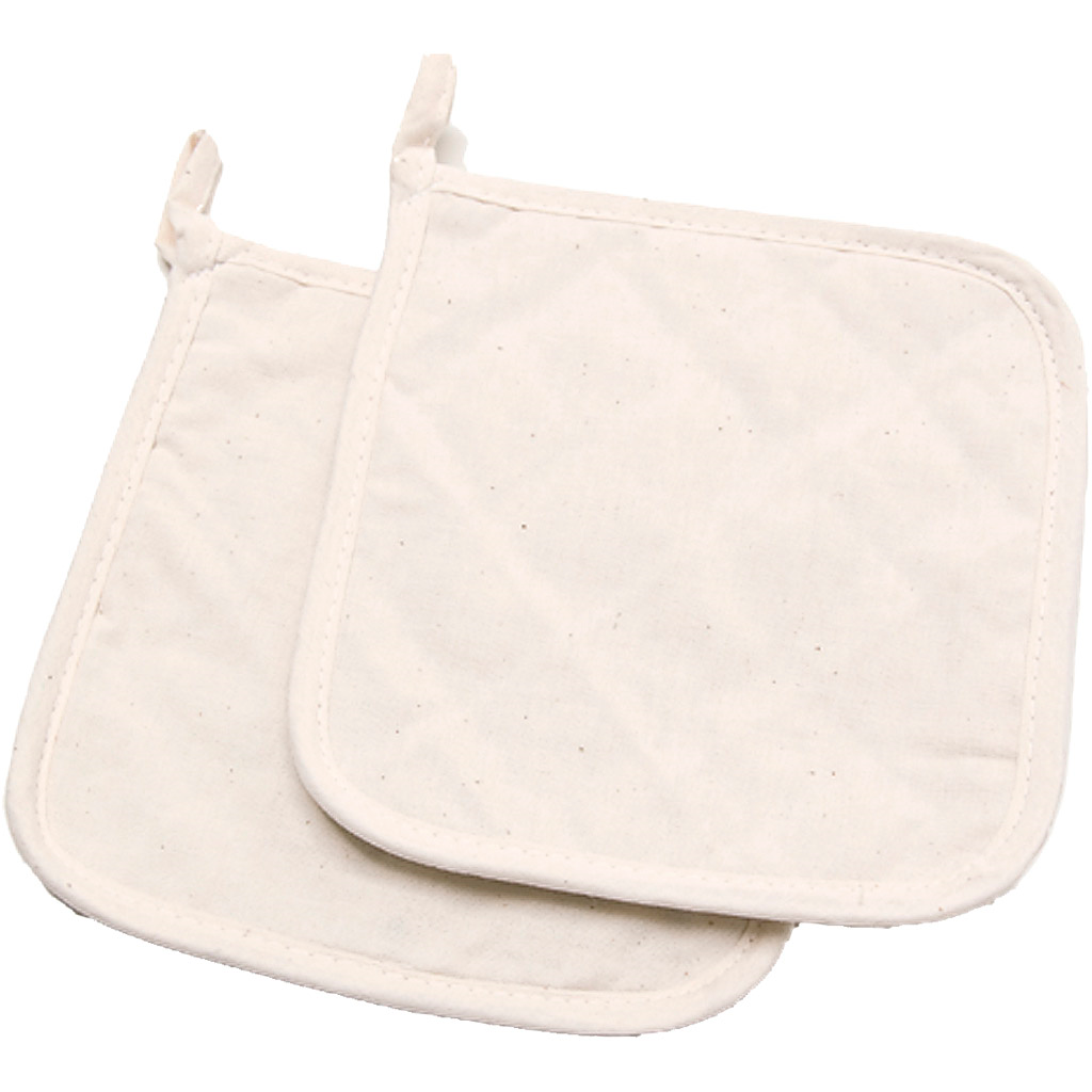 CC Cotton Potholder 16.5x16.5 cm Natural 20 pieces