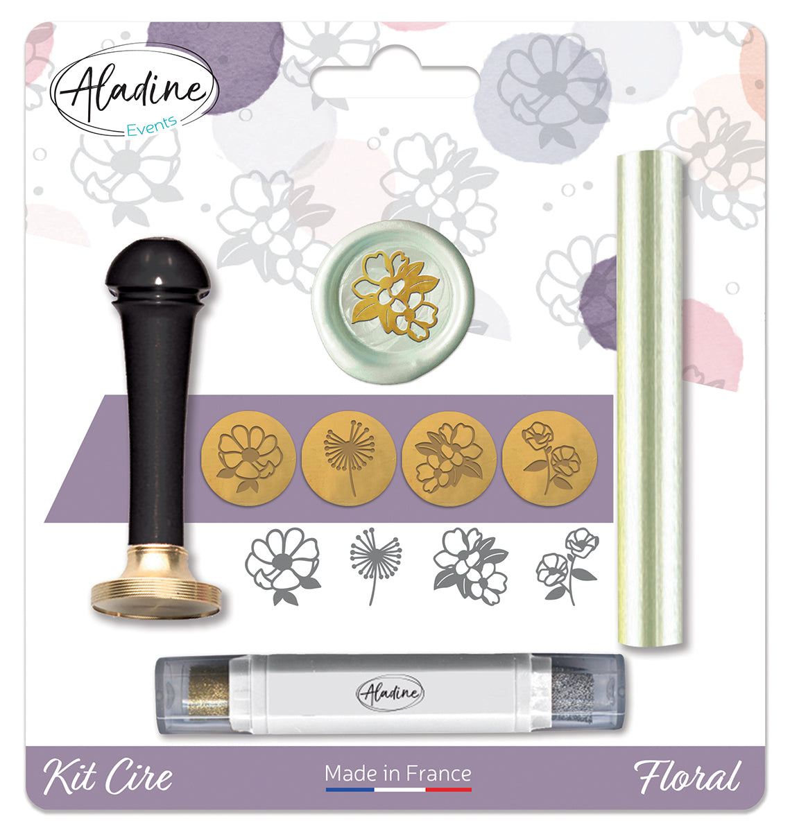 Aladine Sealing Wax Set Flowers