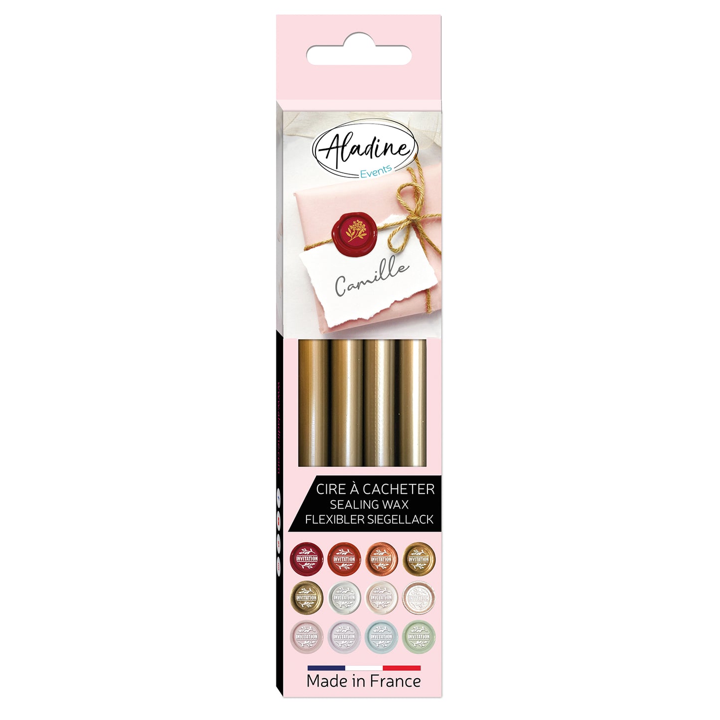 Aladine Zegel Wax Sticks Set 4 stuks Antiek Goud