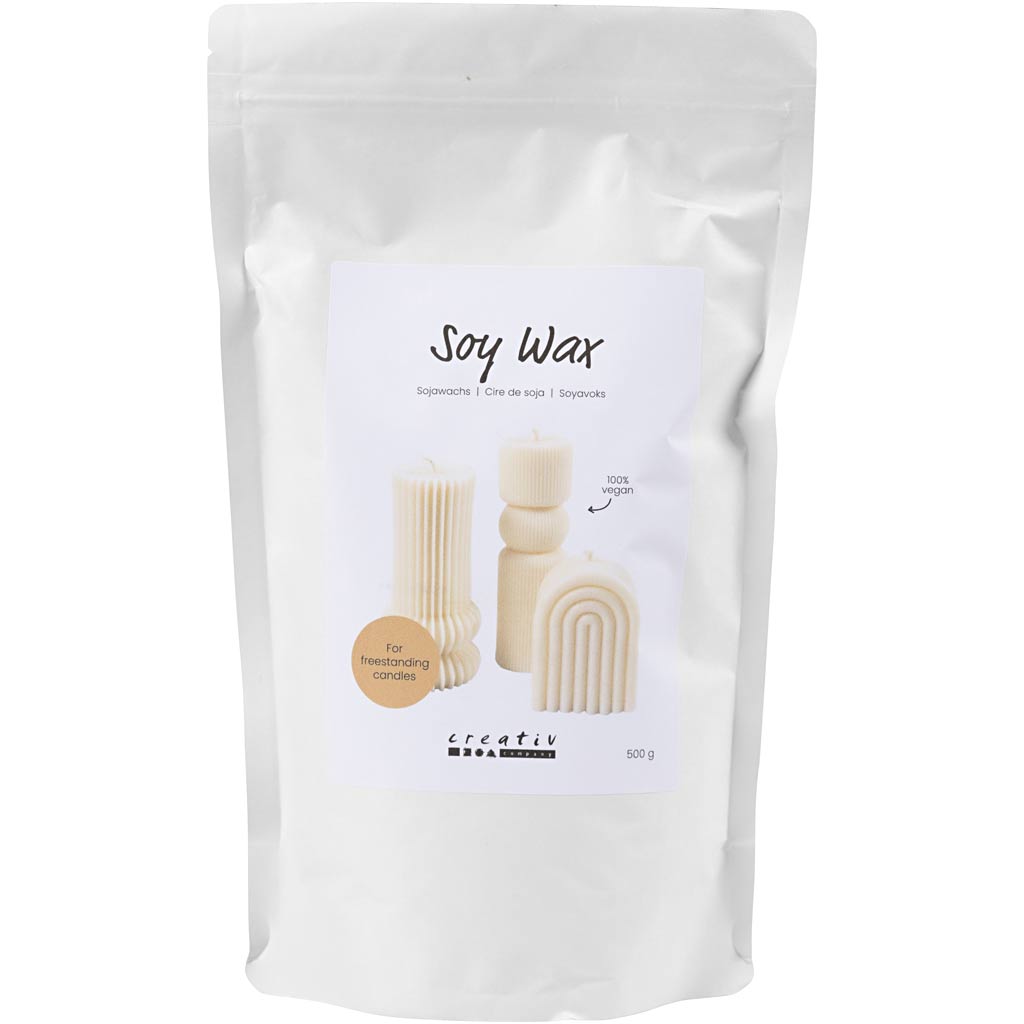CC Sojawas voor Losstaande Kaarsen 500gr Crème