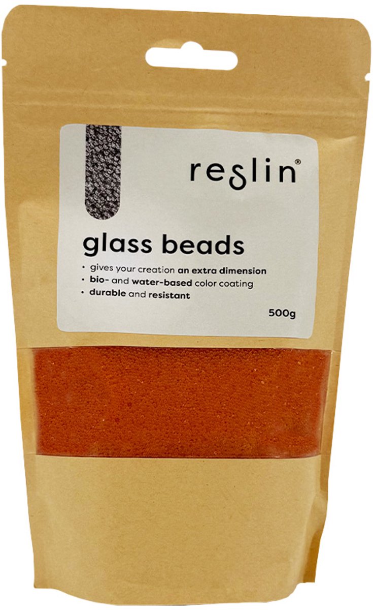 Reslin Glazen Kralen 500 gr Oranje Geel