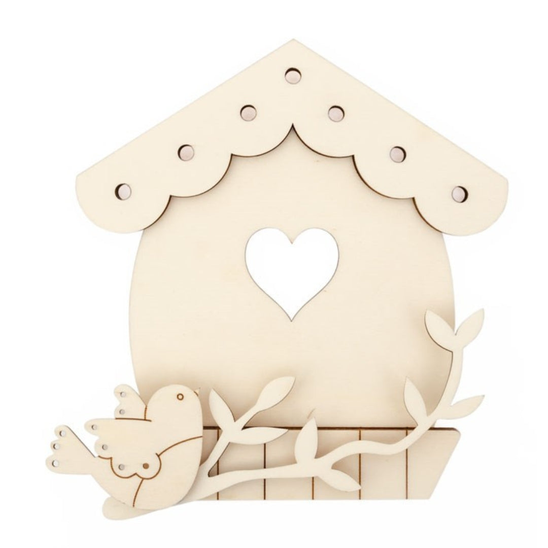 Houten Vogelhuis 16x17 cm