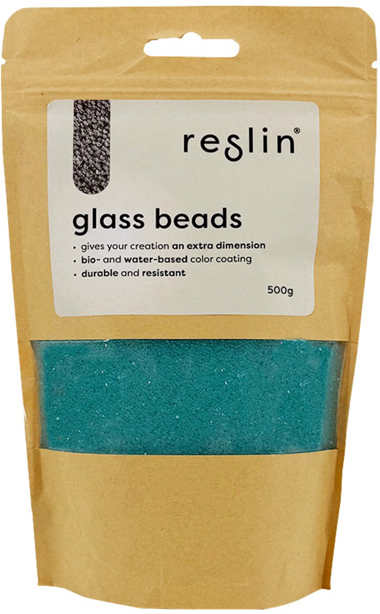 Reslin Glazen Kralen 500 gr Turkoois