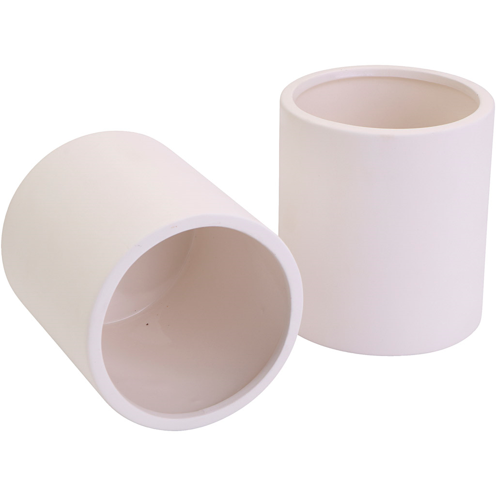 CC Keramieken Pot 9x10 cm Wit 12 stuks